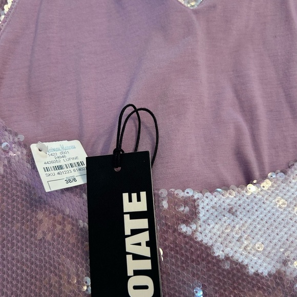 ✨ ROTATE Birger Christensen Lavender Sequin Halter Top & Pants Set | NWT ✨ - Picture 9 of 11